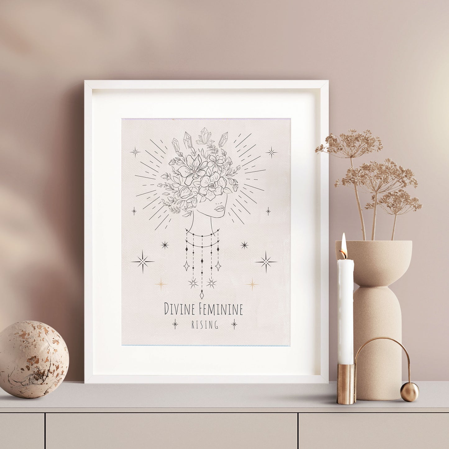 Divine Feminine Rising Wall Art Print
