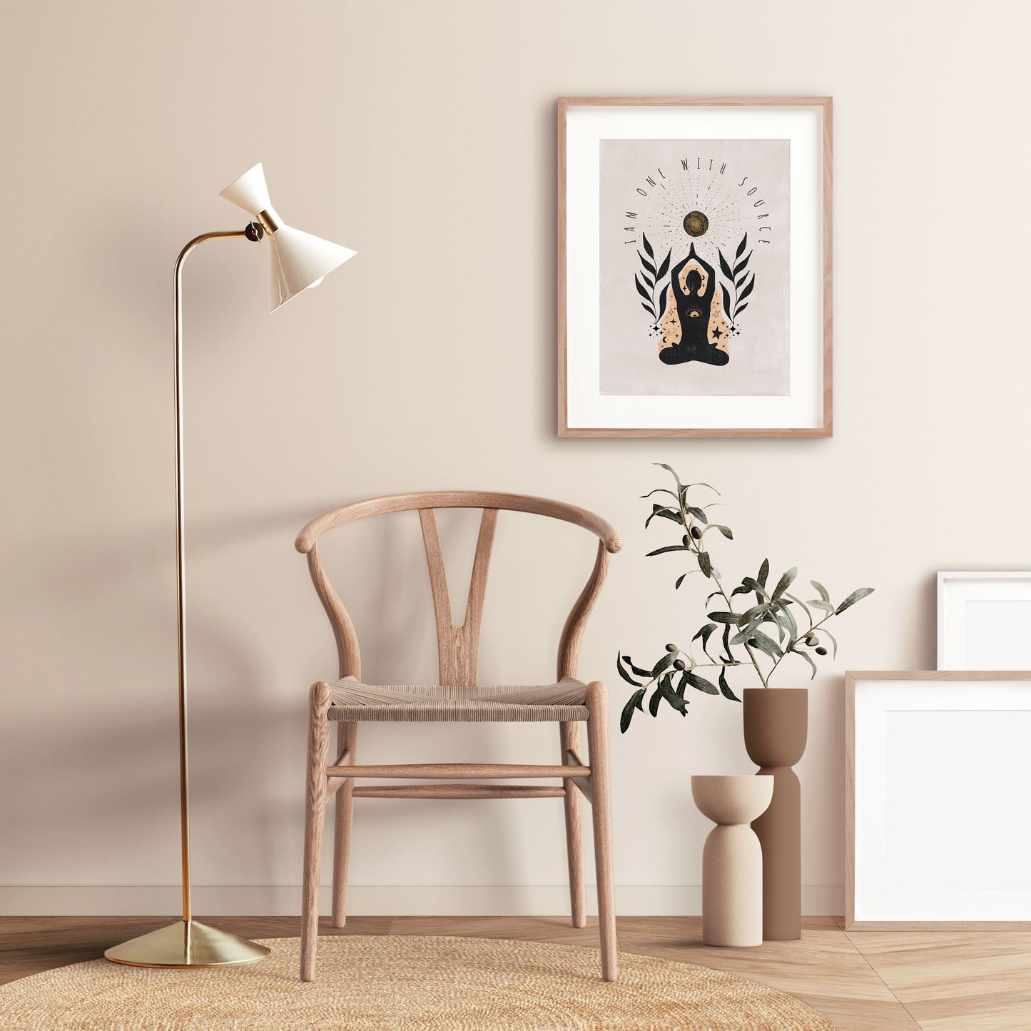 I AM one with Source wall art print