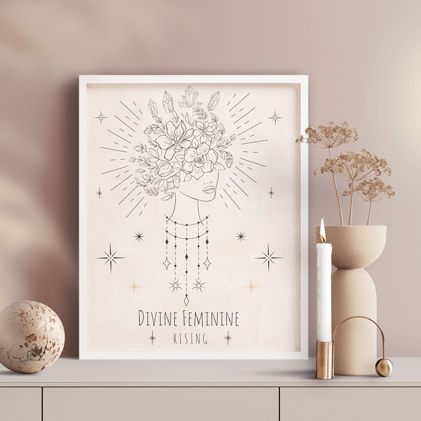 Divine Feminine Rising Wall Art Print