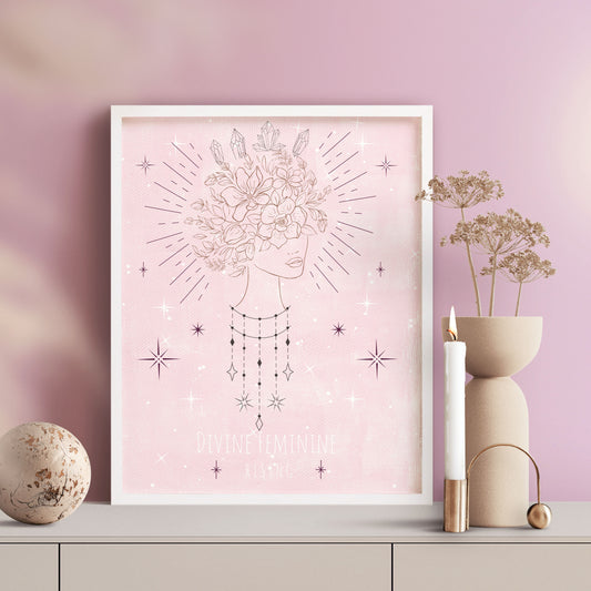 Divine Feminine Rising Wall Art print