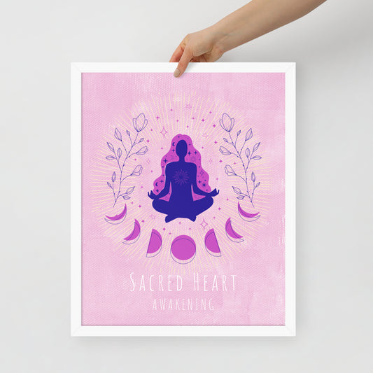 Framed Sacred Heart Awakening Art print