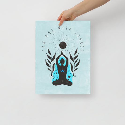 I AM one with Source wall art print